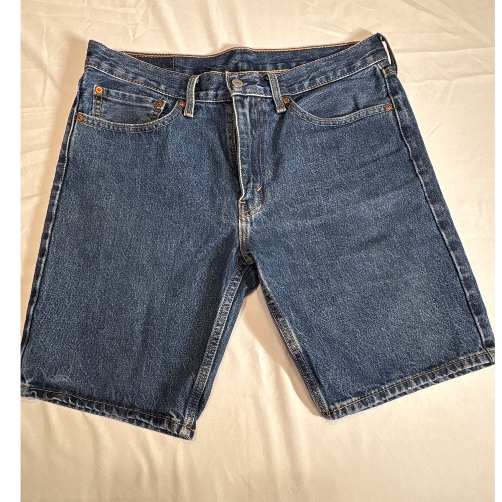 Levis 405 Mens Standard Fit Denim Shorts Blue Medium Wash W34